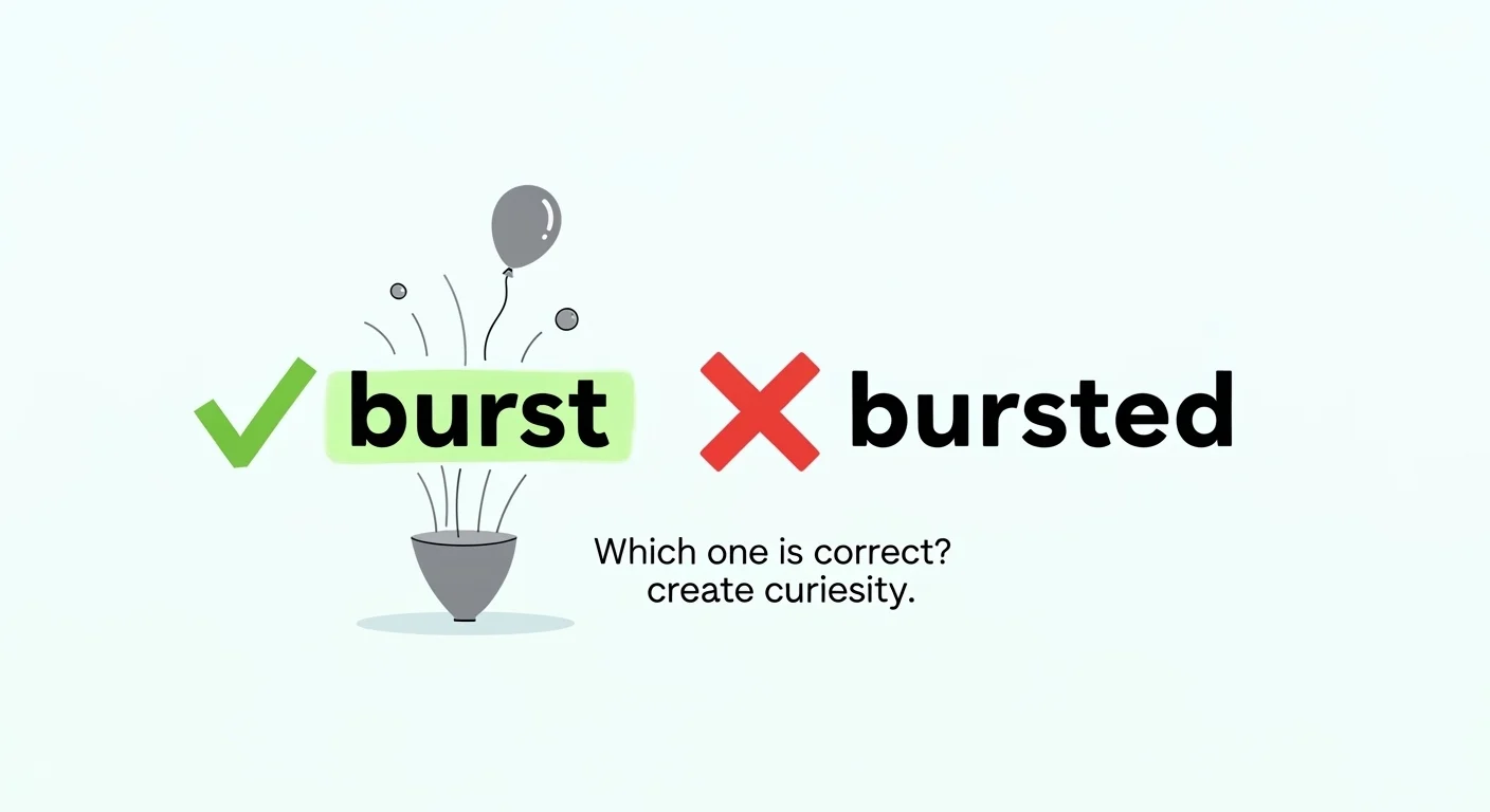 Burst or Bursted (2026): Simple Guide to the Correct Word