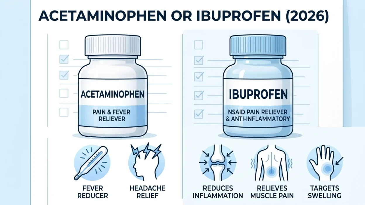 Acetaminophen or Ibuprofen
