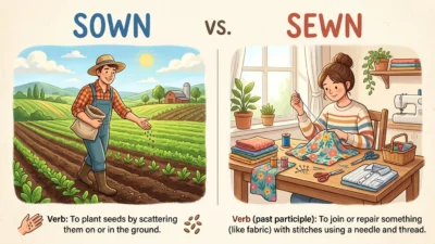 Sown or Sewn