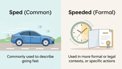 Sped or Speeded